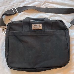 Vintage Land’s End Black Square Rigger Canvas Laptop/Work Bag